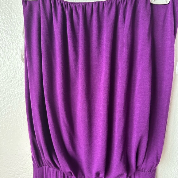 GO COUTURE Purple Tube Top Maxi Casual Summer Dress Medium BNWT - Picture 3 of 7